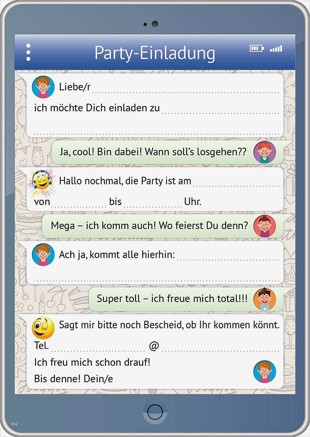 Geburtstagseinladung Whatsapp Vorlage Angenehm Einladung Kindergeburtstag Per Whatsapp