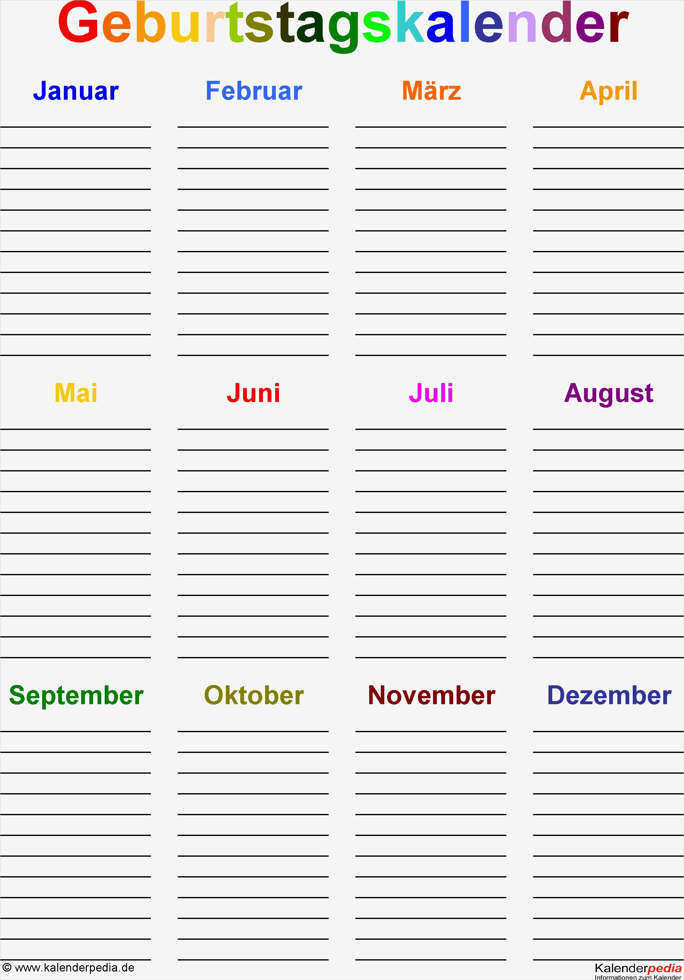 Geburtstagskalender Grundschule Vorlage Elegant Geburtstagskalender Einebinsenweisheit