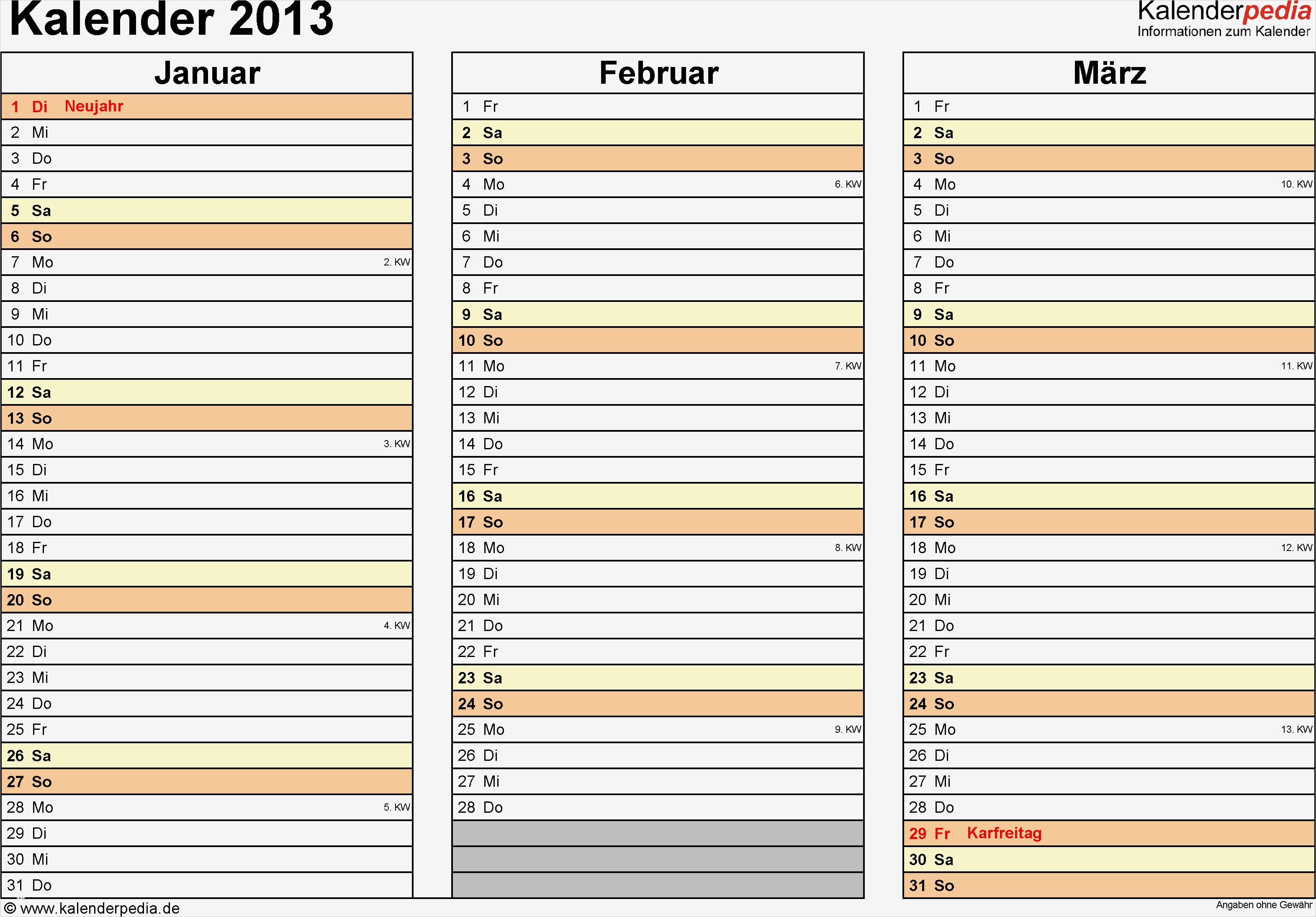 Geburtstagskalender Vorlage Erstaunlich Kalender 2013 Excel Zum Ausdrucken 12 Vorlagen