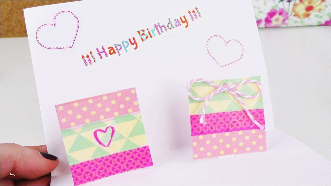 Geburtstagskarten Selber Machen Vorlagen Best Of Diy Pop Up Karte Mit Geschenk