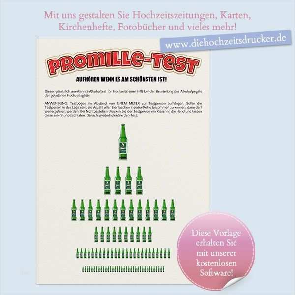 Geburtstagszeitung Vorlagen Inspiration Der "promille Test" Humorvolle Vorlage Für