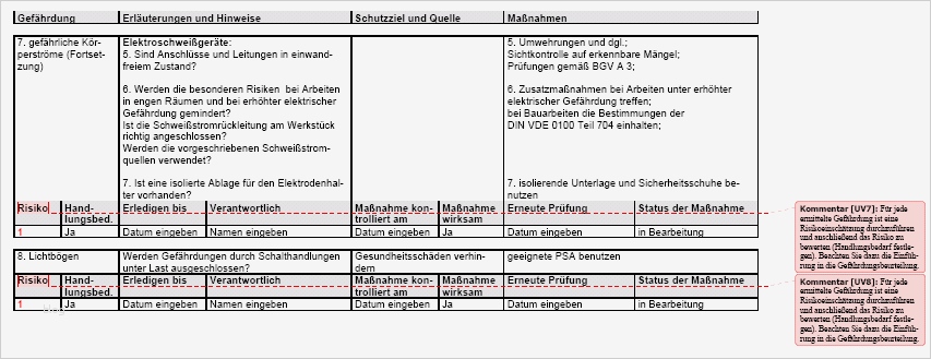 Gefährdungsbeurteilung Excel Vorlage Schön Vorlage Zum Download Gefährdungsbeurteilung