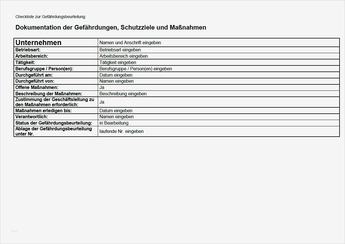 Gefährdungsbeurteilung Instandhaltung Allgemein Vorlage Elegant Gefährdungsbeurteilung Biologische Gefährdungen