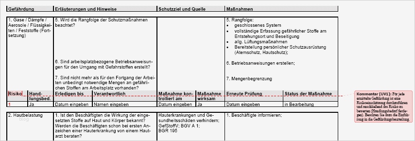 Gefährdungsbeurteilung Instandhaltung Allgemein Vorlage Schönste Gefährdungsbeurteilung Umgang Mit Gefahrstoffen