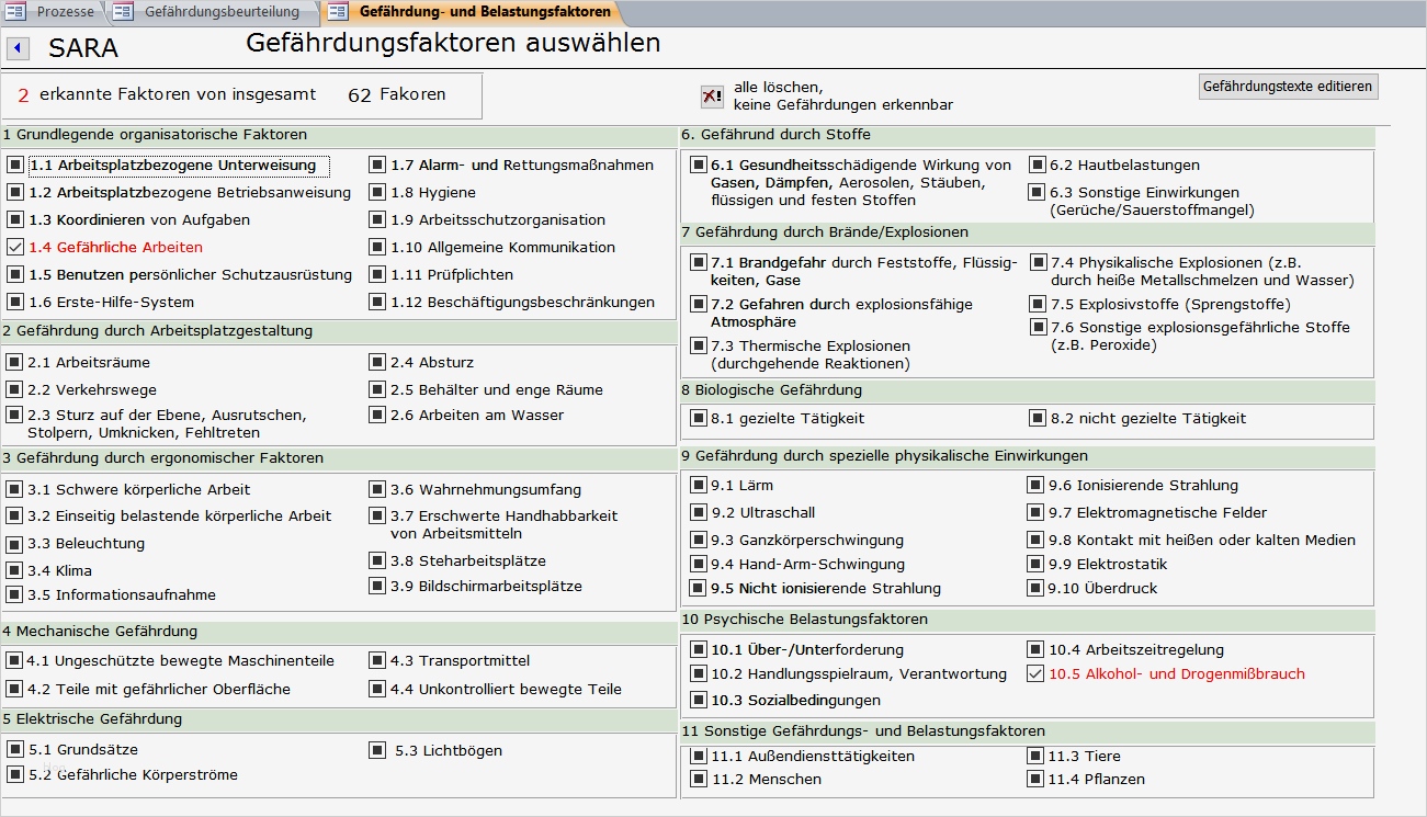 Gefährdungsbeurteilung Vorlage Pdf Bewundernswert Sara Betriebsdatenbank Für Stoffe Anlagen