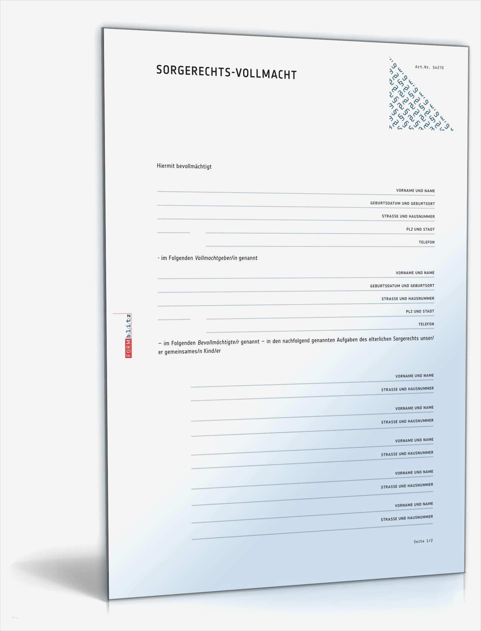 Genehmigung Katzenhaltung Vorlage Erstaunlich Vollmacht Ausübung Elterliche sorge
