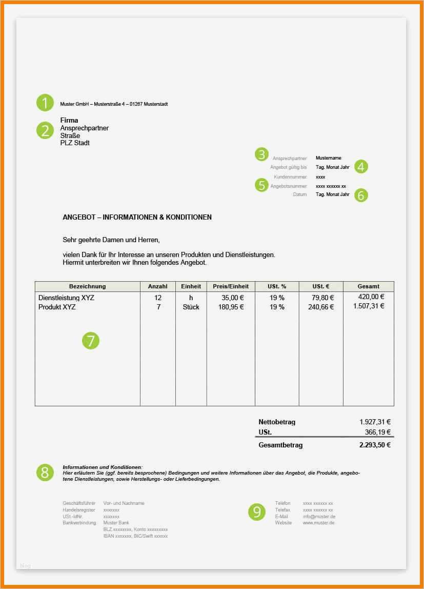 Geschäftsbrief Vorlage Angebot Best Of 5 Angebot Vorlage