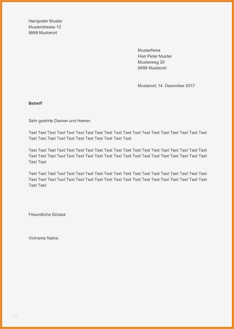 Geschäftsbrief Vorlage Kostenlos Best Of 9 Vorlage ür Briefkopf