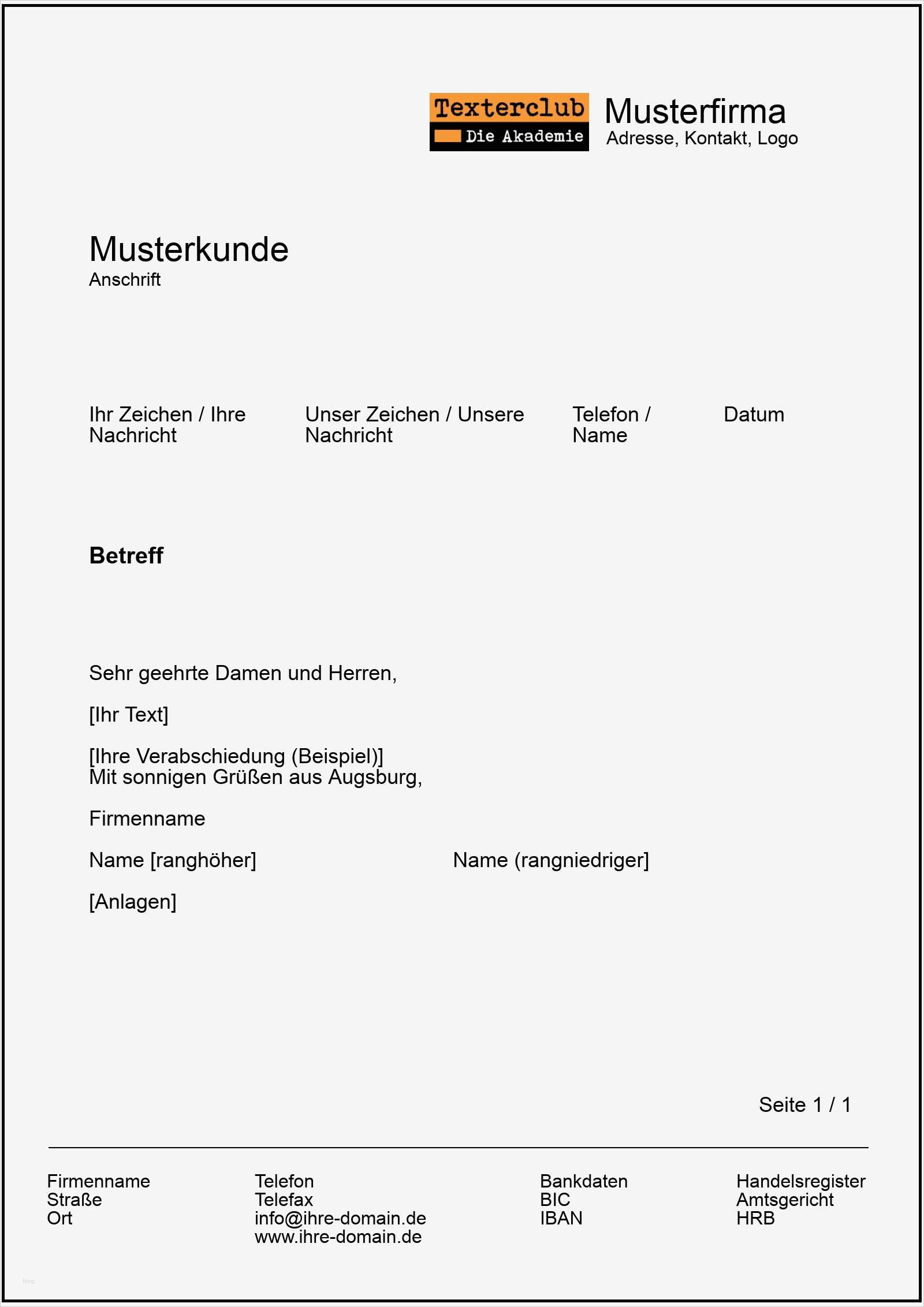 Geschäftsbrief Vorlage Kostenlos Best Of Ungewöhnlich Geschäftsbrief Vorlage Fotos Vorlagen Ideen