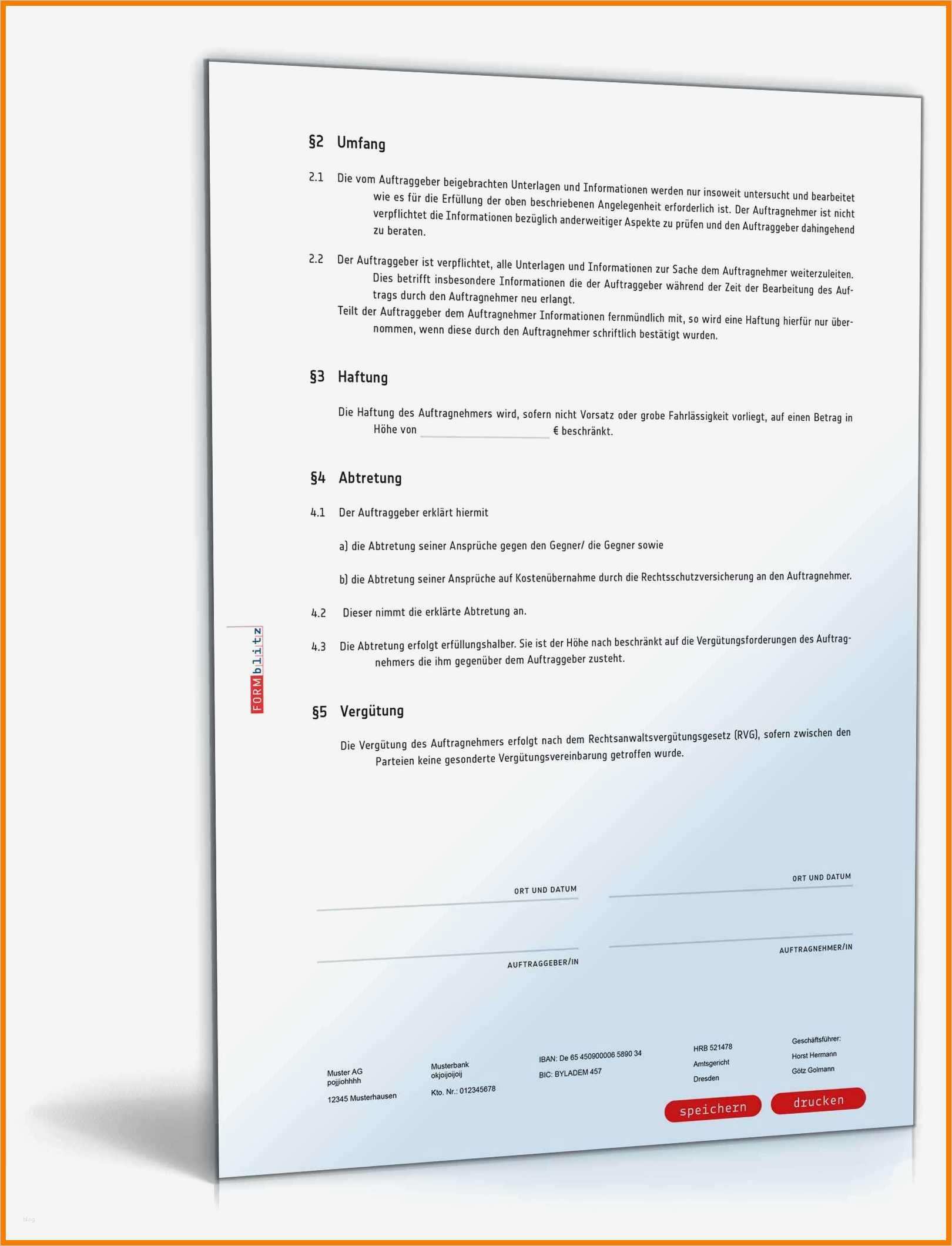 Geschäftsbrief Vorlage Pdf Fabelhaft 8 Muster Auftrag