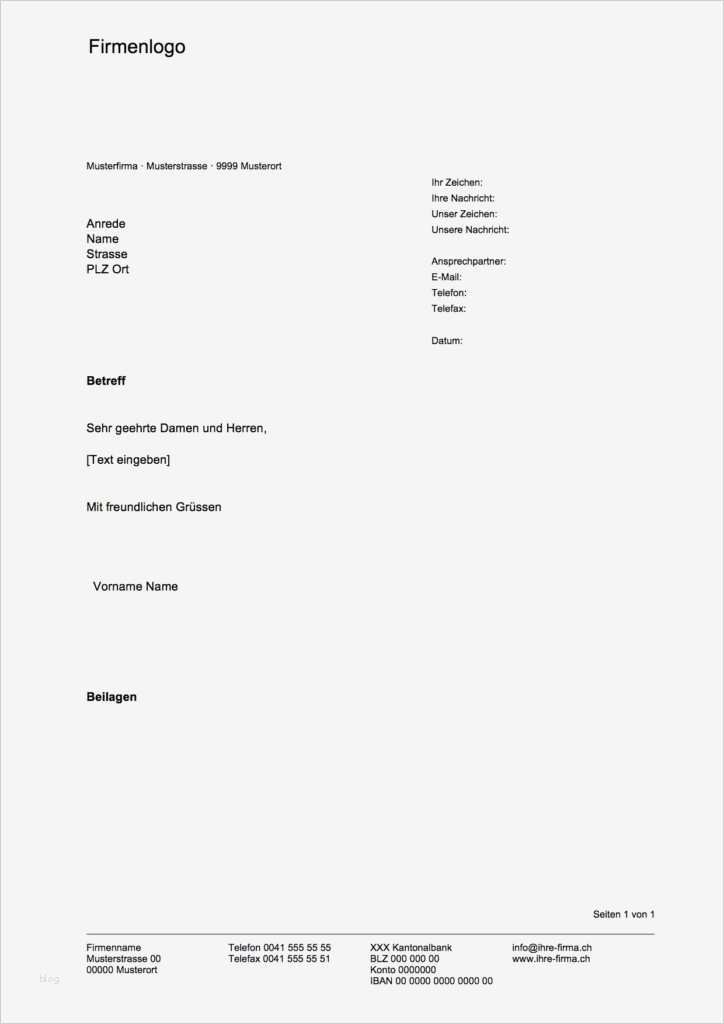 Geschäftsbrief Vorlage Pdf Schön Geschäftsbrief Vorlage