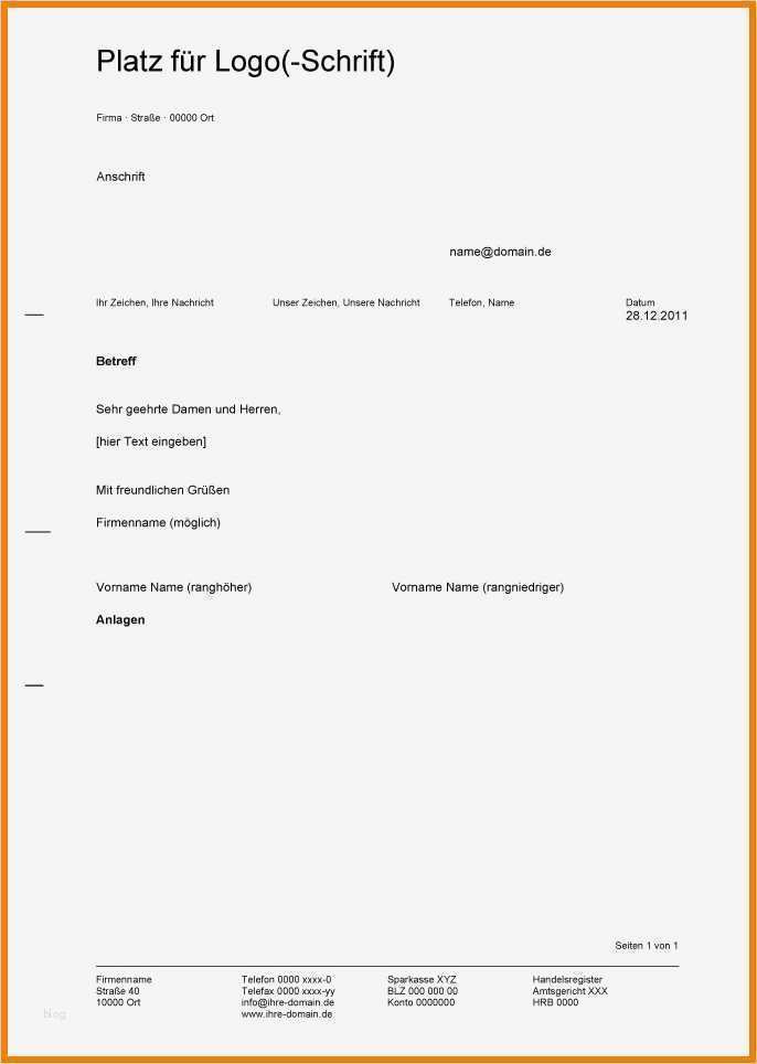 Geschäftspapier Vorlage Einzigartig 7 Geschäftsbriefe Vorlagen