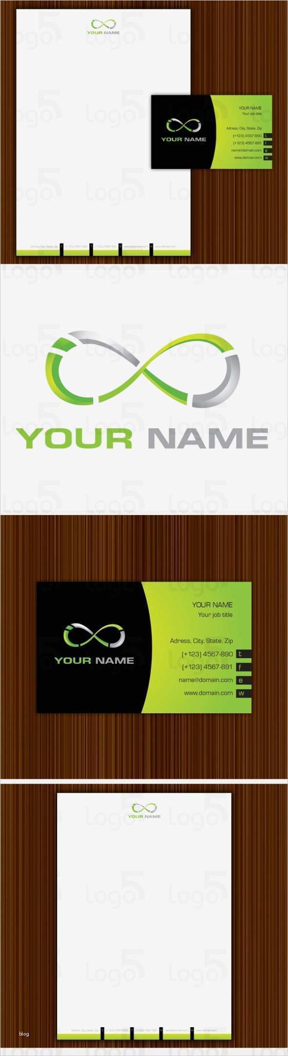 Geschäftspapier Vorlage Wunderbar Geschäftspapier Set 13 Abstrakte Schleife Logo5