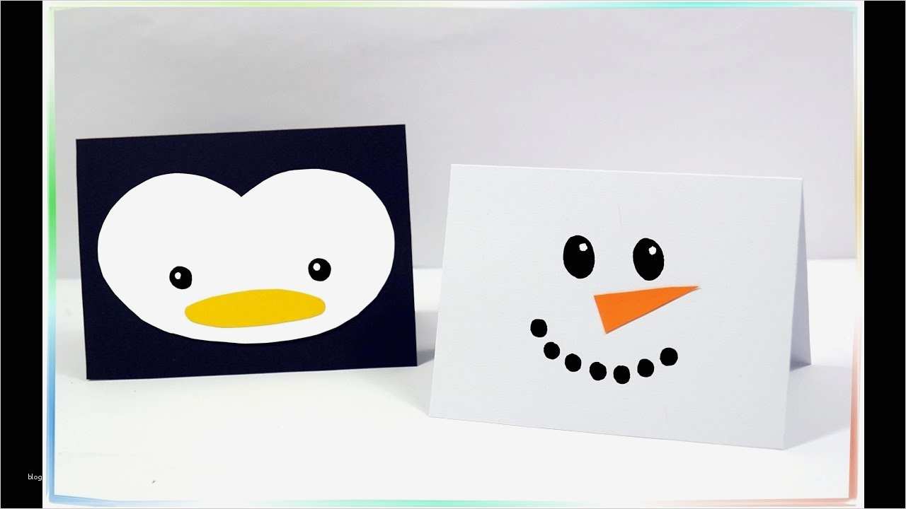 Geschenkanhänger Basteln Vorlagen Erstaunlich Grußkarte "schneemann & Pinguin" Basteln Mit Kindern