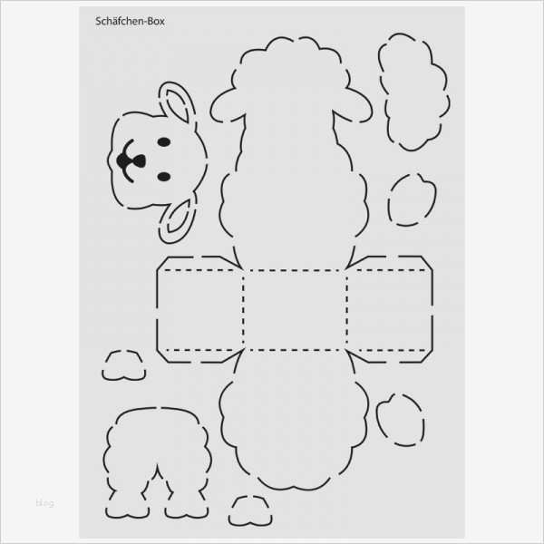 Geschenkbox Basteln Vorlage Luxus Design Schablone Nr 6 "schäfchen Box" Din A4