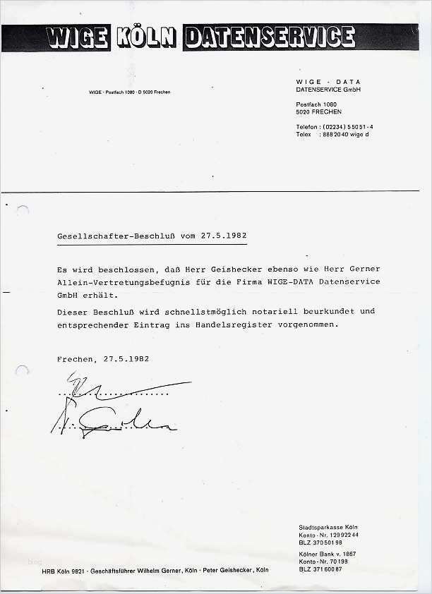 Gesellschafterbeschluss Vorlage Inspiration Wige Gründung Durch Gerner