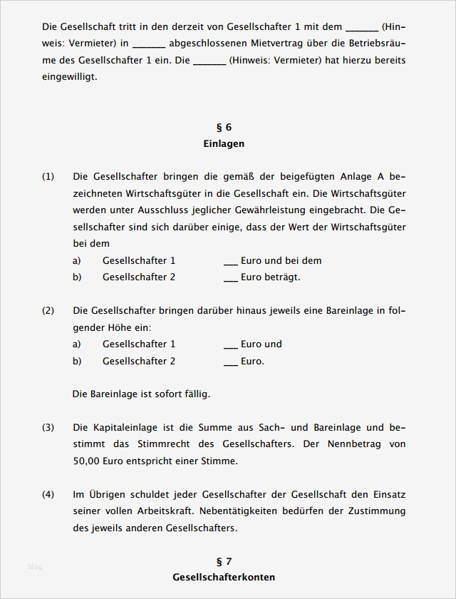 Gesellschaftsvertrag Gmbh Vorlage Word Luxus Gemütlich Gesellschaftsvertrag Vorlage Fotos Bilder Für
