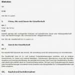 Gesellschaftsvertrag Gmbh Vorlage Word Neu Statuten Ag Muster Zum Download