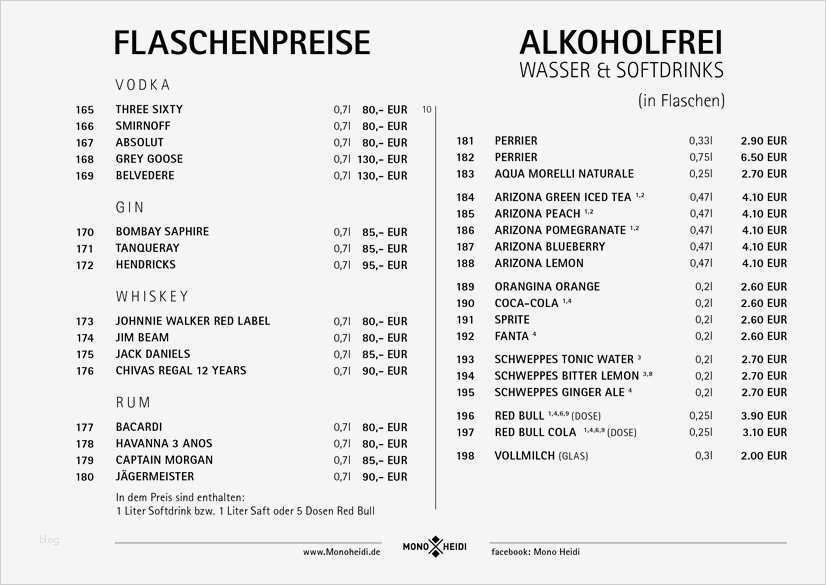 Getränkekarte Bar Vorlage Best Of tolle Getränkkarten Vorlage Galerie