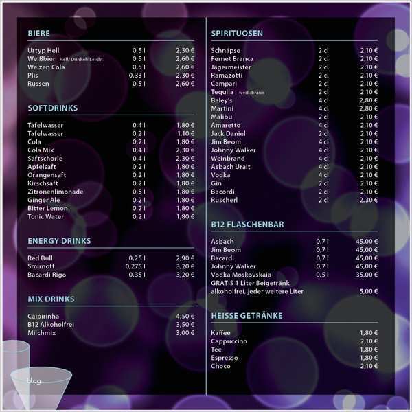 Getränkekarte Vorlage Erstaunlich Getränkekarte