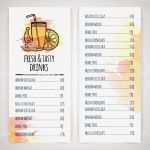 Getränkekarte Vorlage Erstaunlich Wird Vorlage Getränkekarte Layout Flyer Saft Und Cocktail