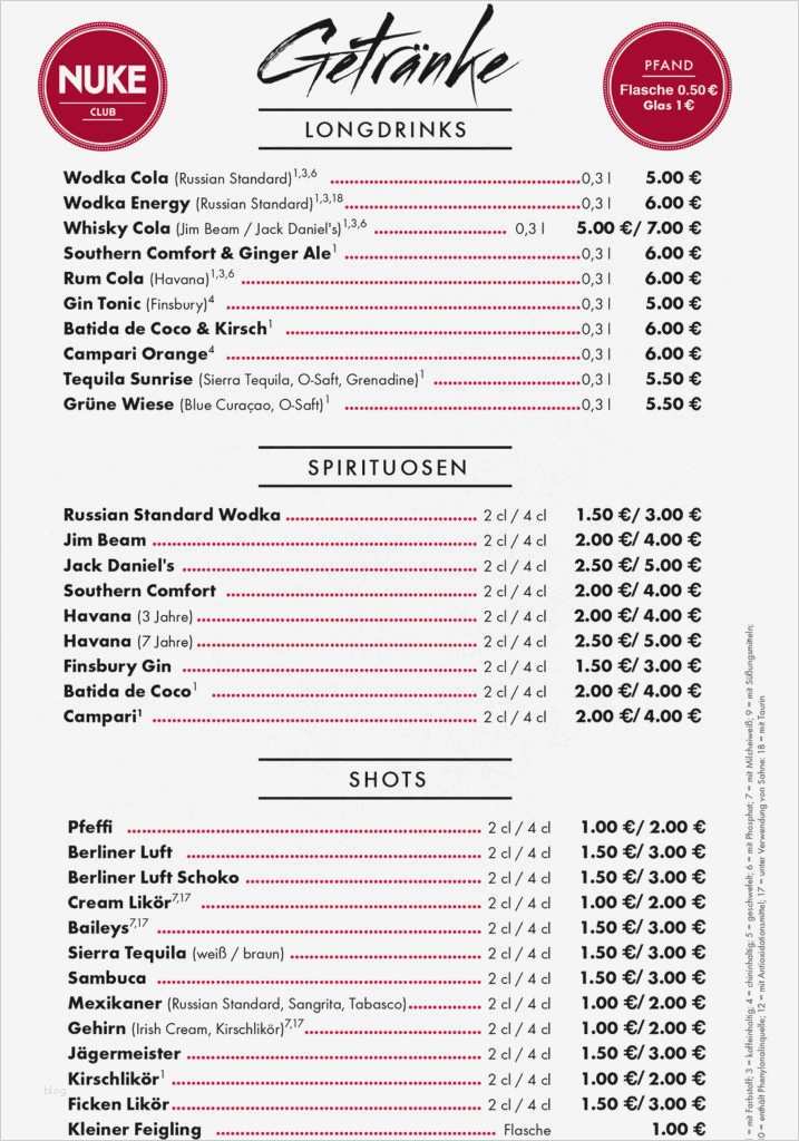 Getränkekarte Vorlage Schön Getränkekarte Vorlage Word – Kostenlos Vorlagen