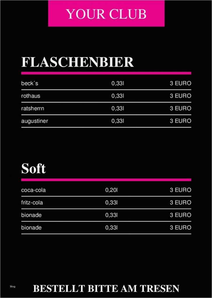 Getränkekarte Vorlage Süß Speisekarten Und Menükarten A6 Getränkekarte Von Chris