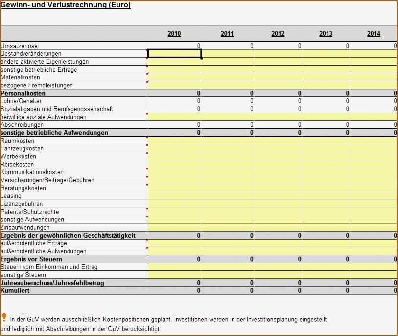 Gewinnermittlung Excel Vorlage Kostenlos Erstaunlich ...