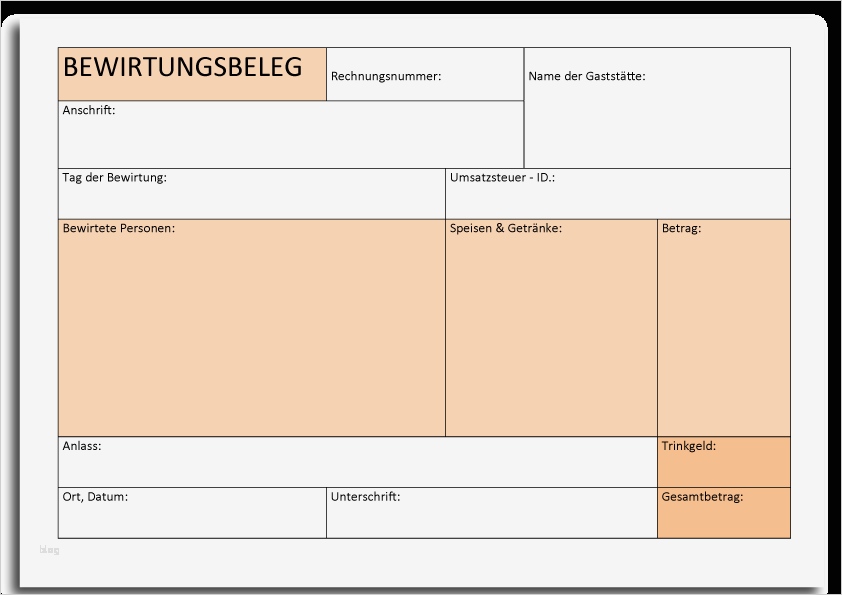 Gewinnermittlung Nach 4 Abs 3 Estg Excel Vorlage Luxus Bewirtungsbeleg Vorlage Ausfüllen Anleitung Und Tipps