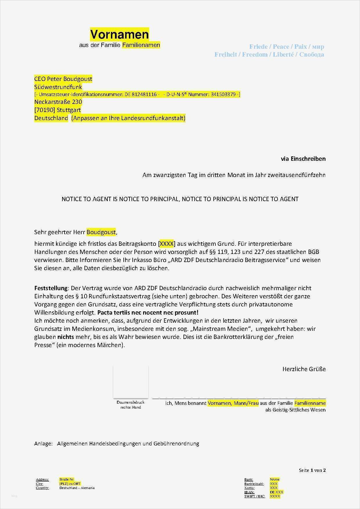 Gez Rückwirkend Abmelden Vorlage Best Of Kündigung Swr Gez