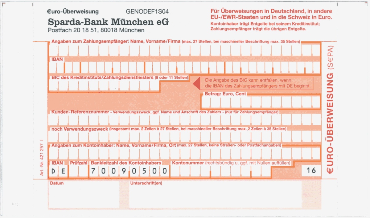 Girokonto Kündigen Vorlage Pdf Bewundernswert Sparda Sepa Überweisungsformular