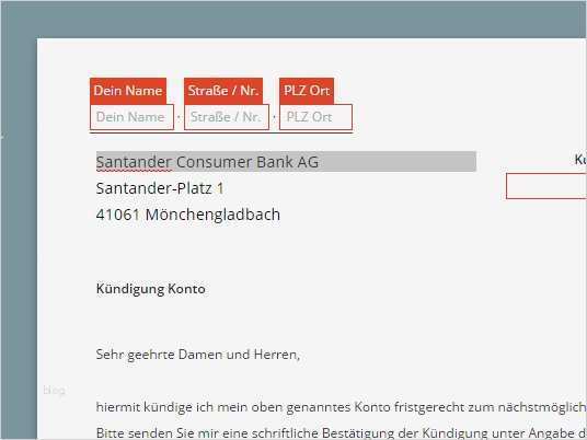 Girokonto Kündigen Vorlage Schön Santander Kündigung Vorlage Download Chip