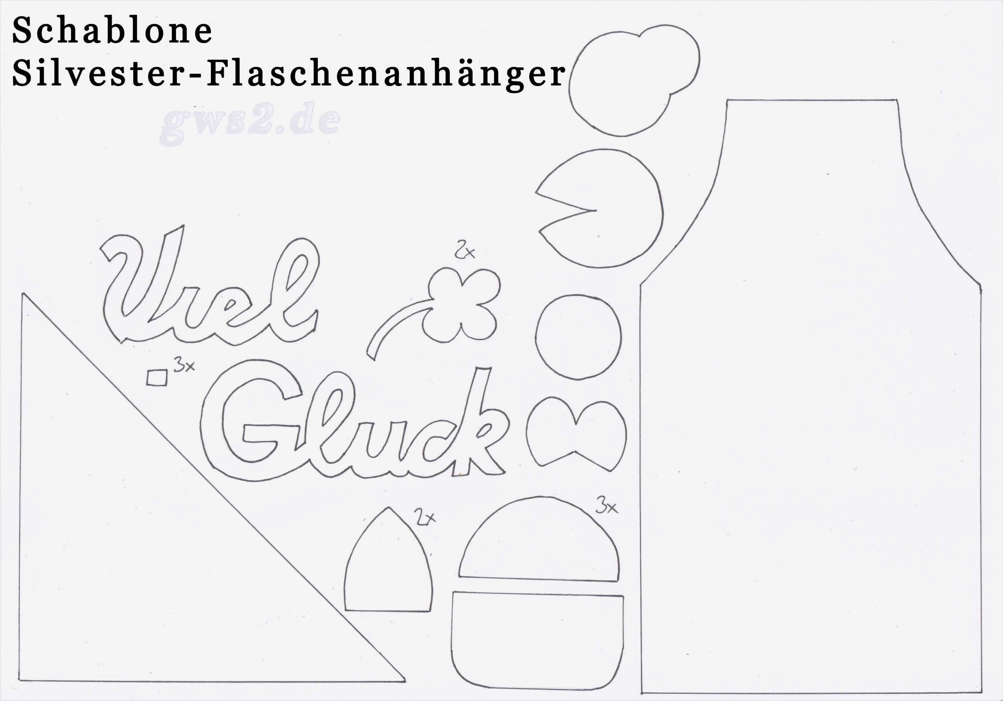 Glücksschwein Basteln Vorlage Schönste Flaschenanhänger Für Silvester Glücksschwein