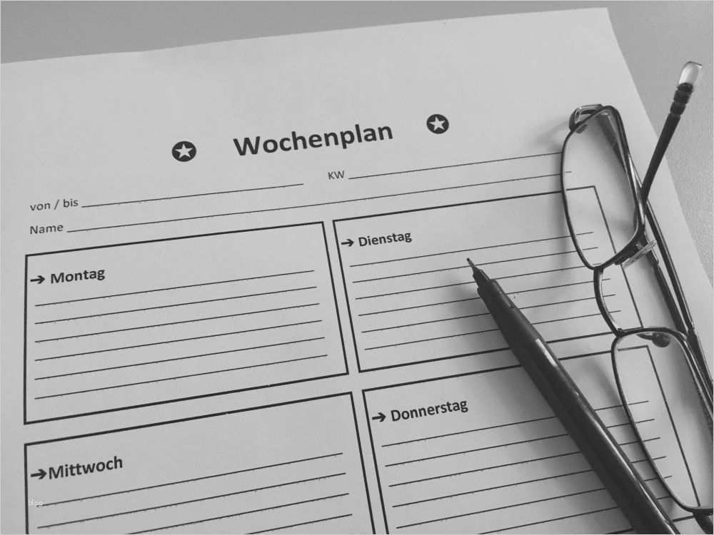 Glücksteelichter Vorlage Ausdrucken Inspiration Wochenplan Vorlage Als Pdf Download Zum Ausdrucken