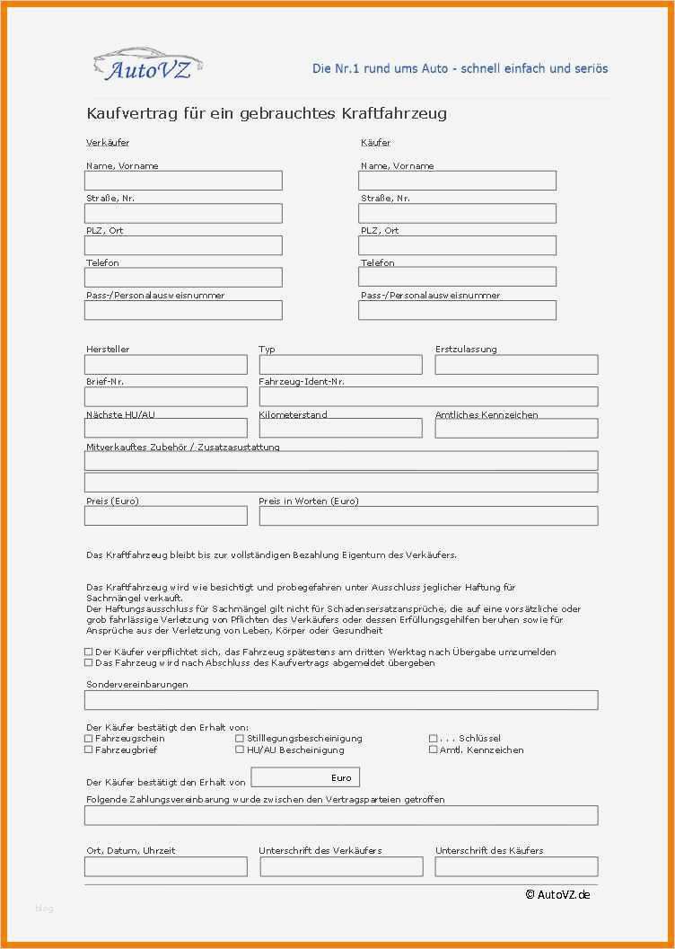 Gmbh Kaufvertrag Vorlage Neu 12 Kaufvertrag ür Auto