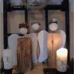 Gottesdienst Weihnachten Vorlagen Hübsch Engel Aus Holzscheit Mit Gipsfluegeln