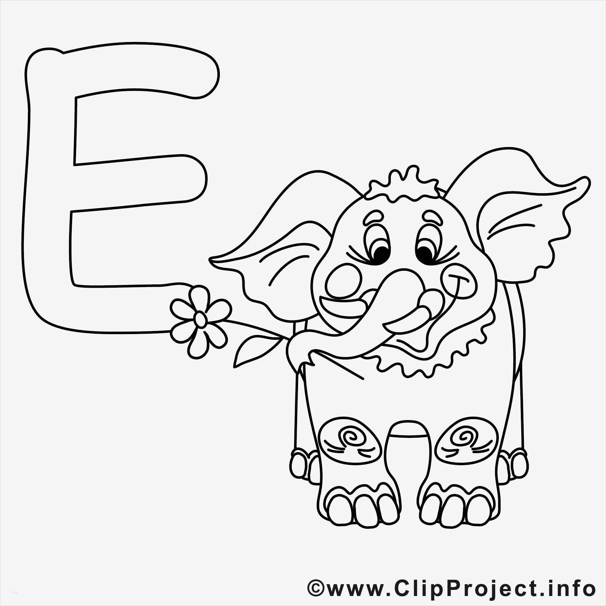 Elephant Abc Buchstaben zum Ausmalen