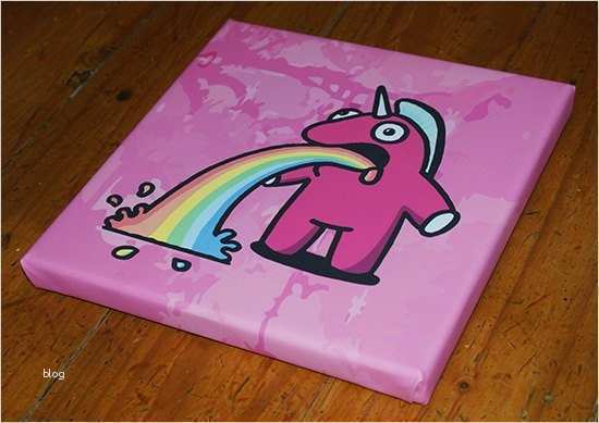 Graffiti Vorlage Neu the Sick Unicorn Pink Urban Art Print Canvas Ltd Edition