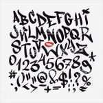 Graffiti Vorlagen Erstaunlich Hand Written Graffiti Font Alphabet Vector Stock Vector