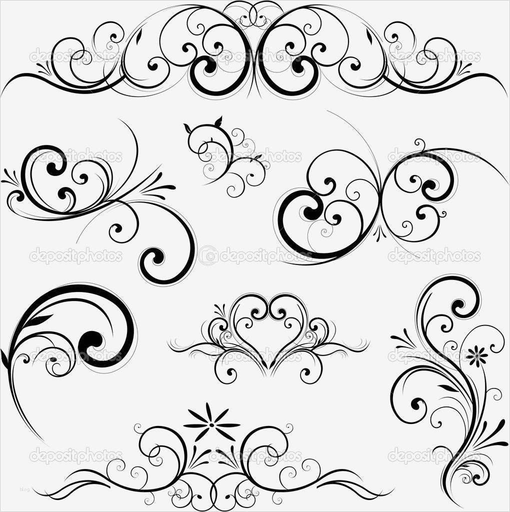 Gravur Motive Vorlagen Einzigartig Herunterladen Vektor Scroll ornament — Stockillustration