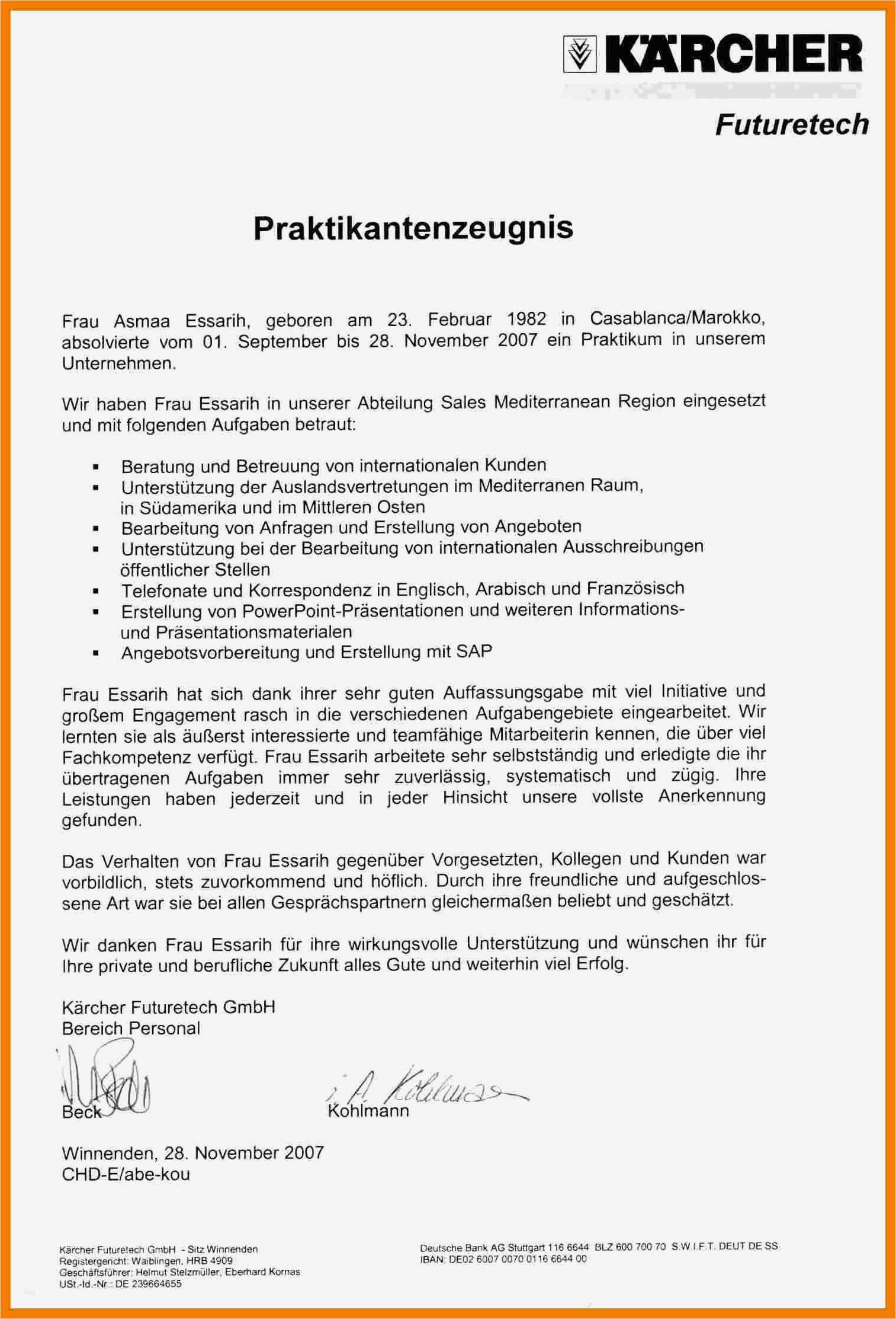 Gutes Arbeitszeugnis Vorlage Schönste 11 Praktikumszeugnis Vorlage