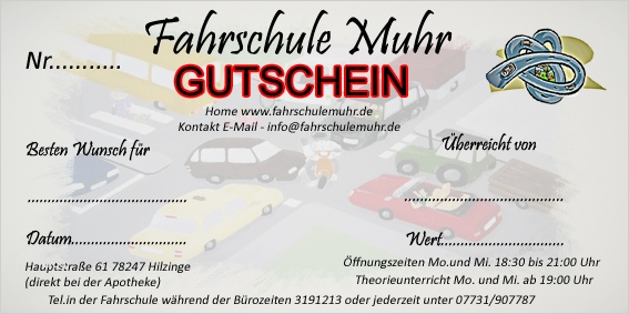 Gutschein Fahrschule Vorlage Angenehm Gutscheine