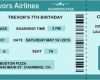 Gutschein Flugticket Vorlage Elegant Boarding Pass Birthday Invitation Personalized Invitation