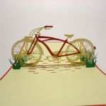 Gutschein Für Ein Fahrrad Vorlage Wunderbar Pop Up Karte Fahrrad Venlo 3d Klappkarte Rot &amp; Blau
