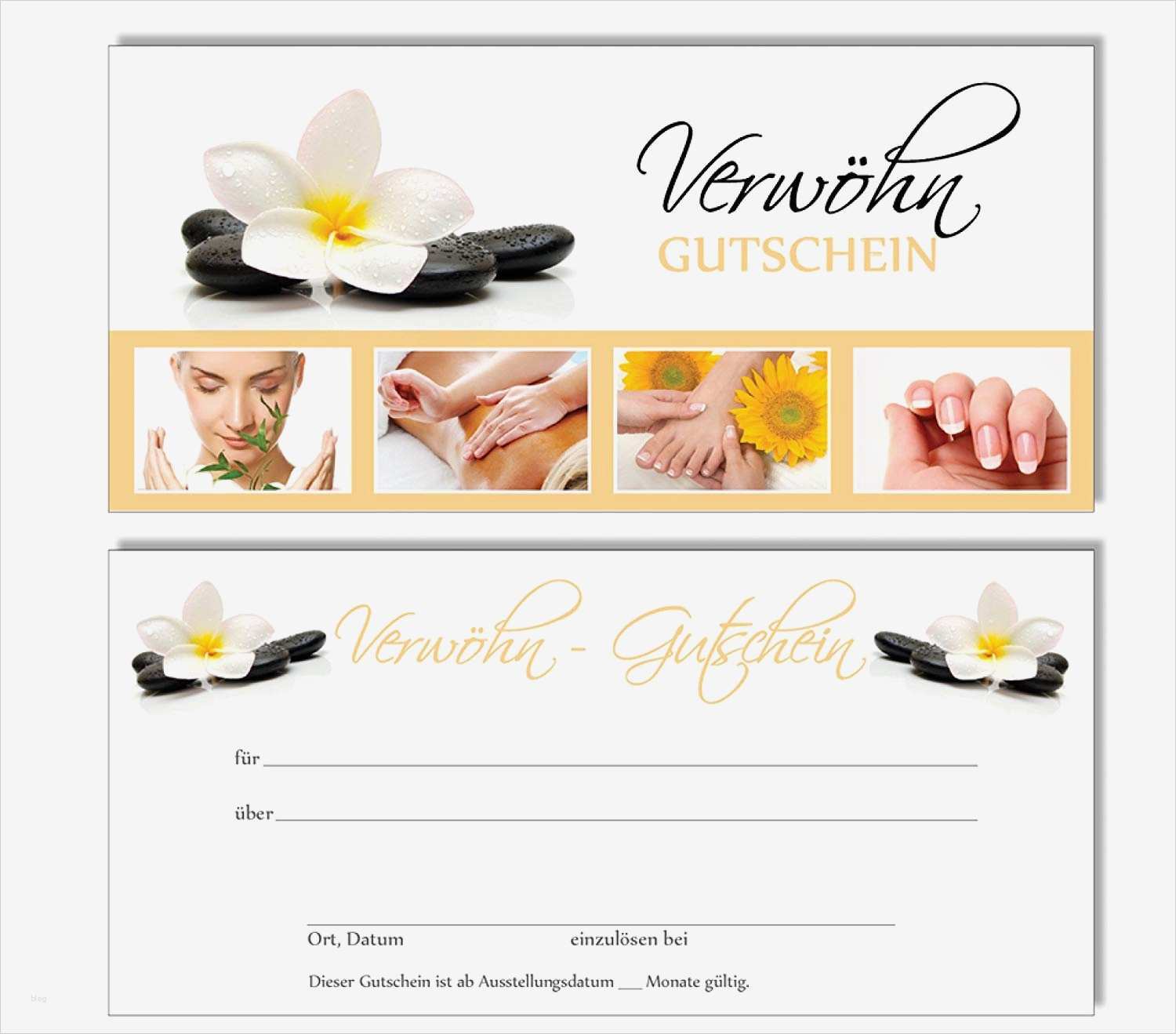 Gutschein Massage Vorlage Hübsch Wellness Gutschein
