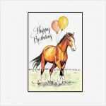 Gutschein Reiten Vorlage Elegant Handmade Birthday Horse Card Bay Horse Birthday Horse with