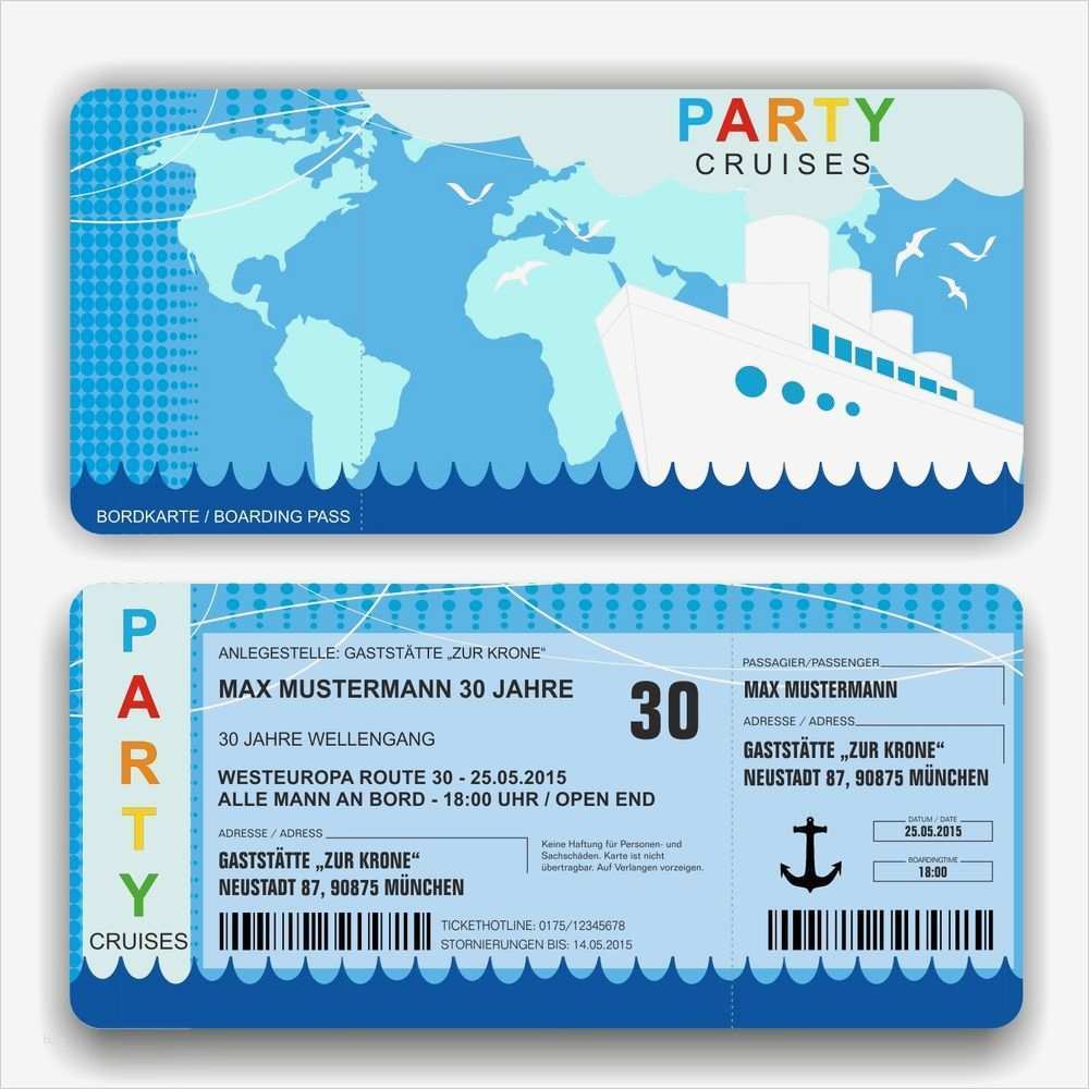 Gutschein Schifffahrt Vorlage Beste Einladungskarte Geburtstag Einladung Schiff Kreuzfahrt