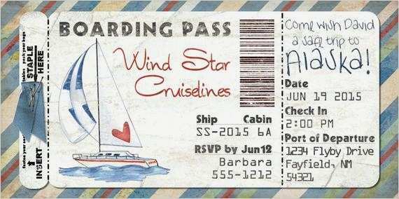 Gutschein Schifffahrt Vorlage Einzigartig Segelboot Bordkarte Einladung Für Hochzeit Geburtstag