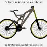 Gutschein Vorlage Fahrrad Angenehm Gutschein Fr Ein Neues Fahrrad Fahrradgutschein Vorlage
