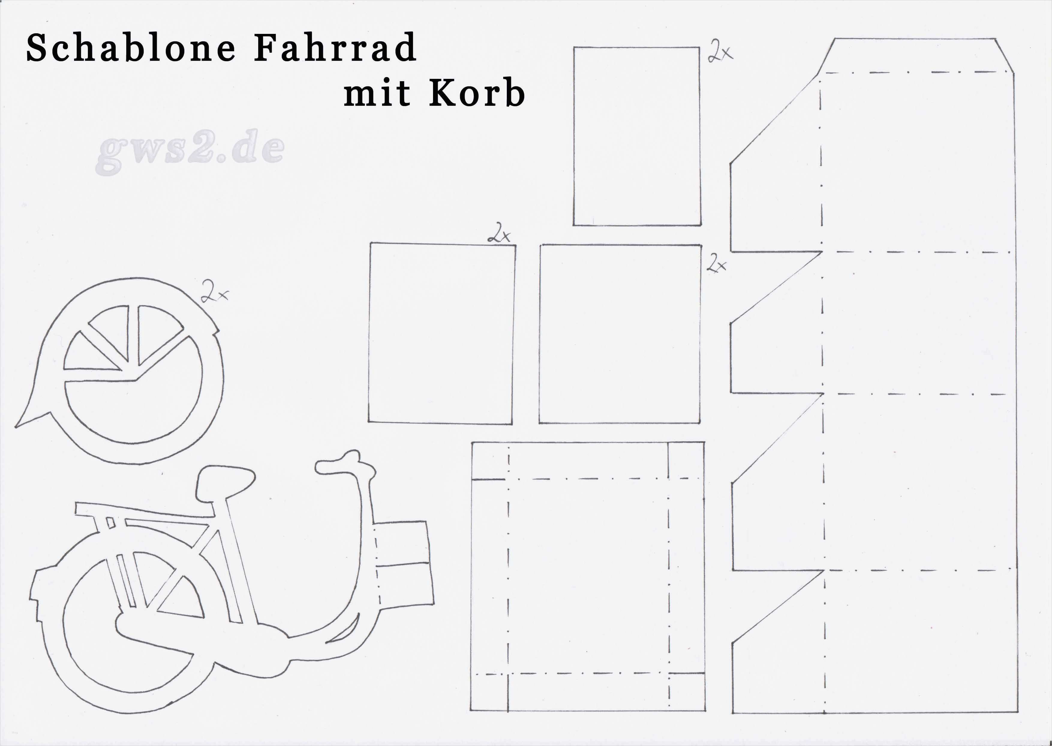 Gutschein Vorlage Fahrrad Süß Fahrrad Mit Korb Basteln – Schablone
